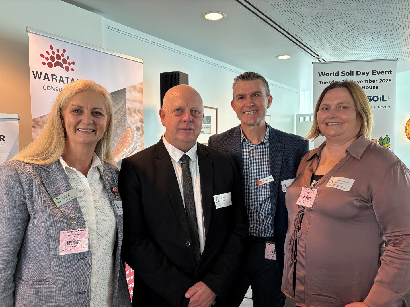 Photo with CEO of Mulloon and President of Soil Science Australia